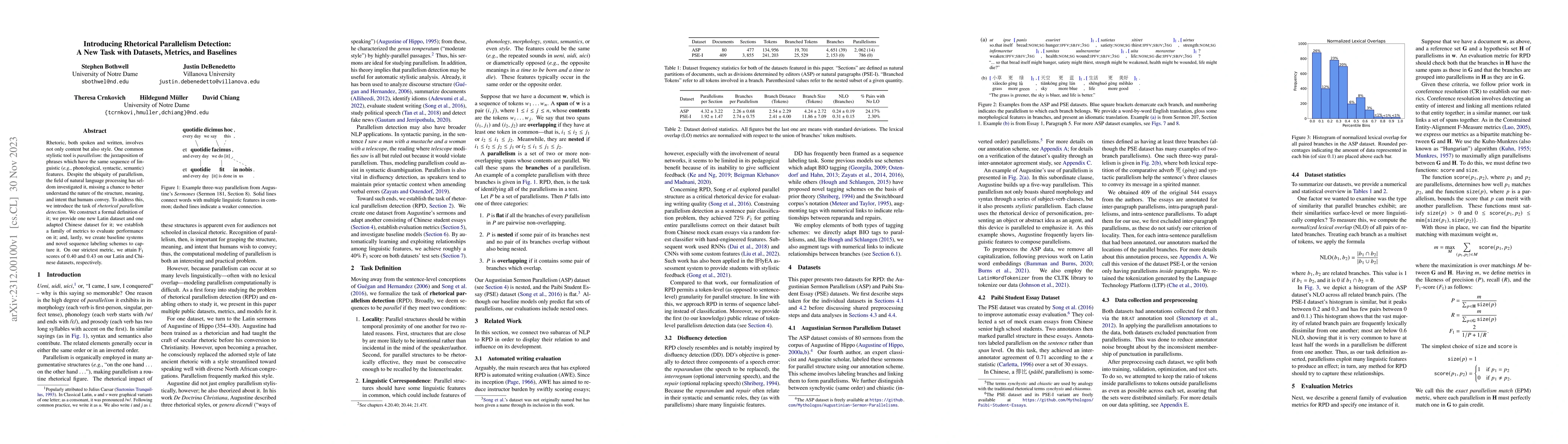 Thumbnail for Introducing Rhetorical Parallelism Detection: A New Task with Datasets,
  Metrics, and Baselines