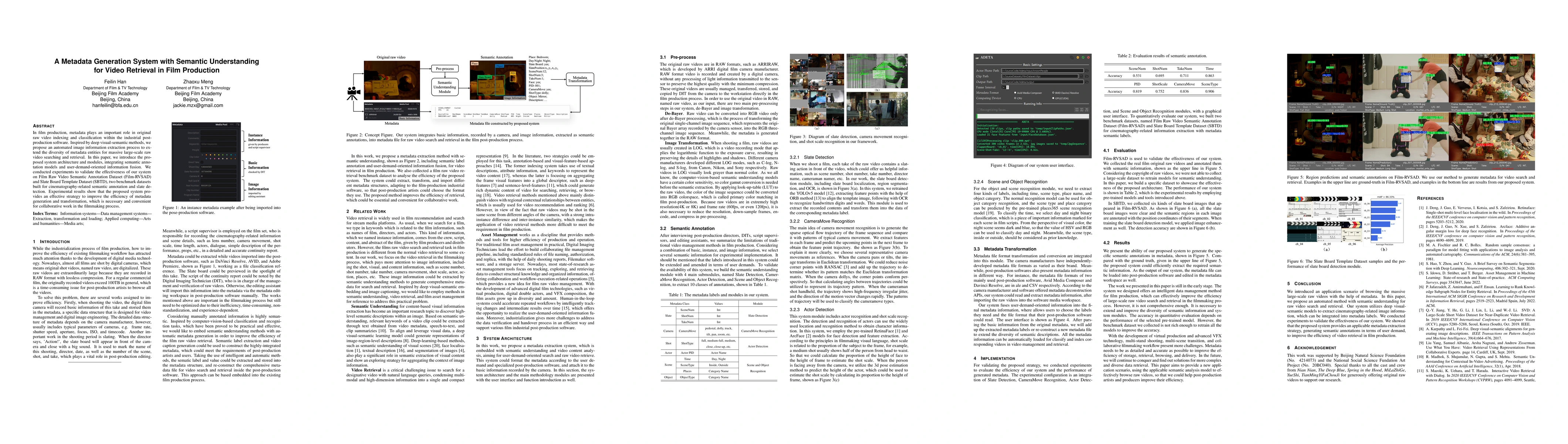 Thumbnail for A Metadata Generation System with Semantic Understanding for Video
  Retrieval in Film Production