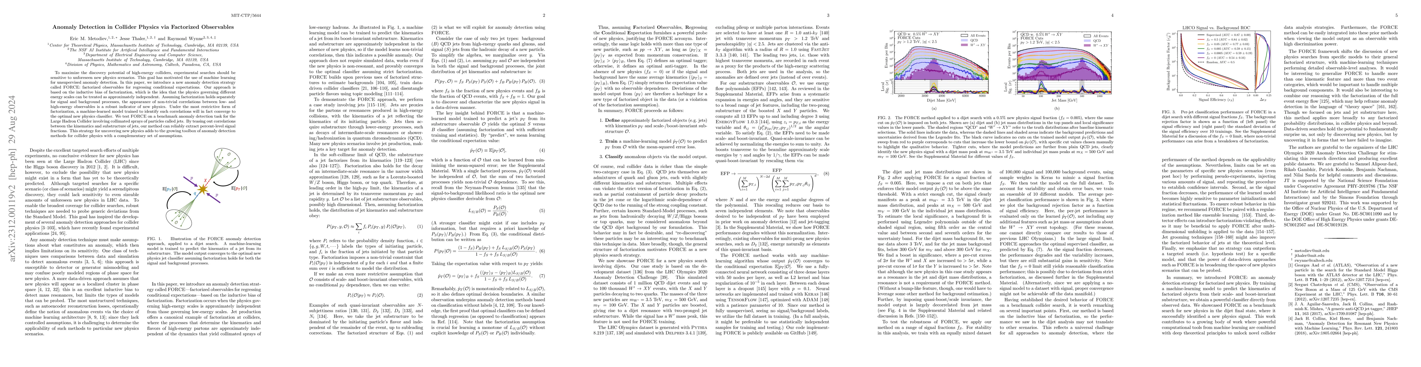 Thumbnail for Anomaly Detection in Collider Physics via Factorized Observables