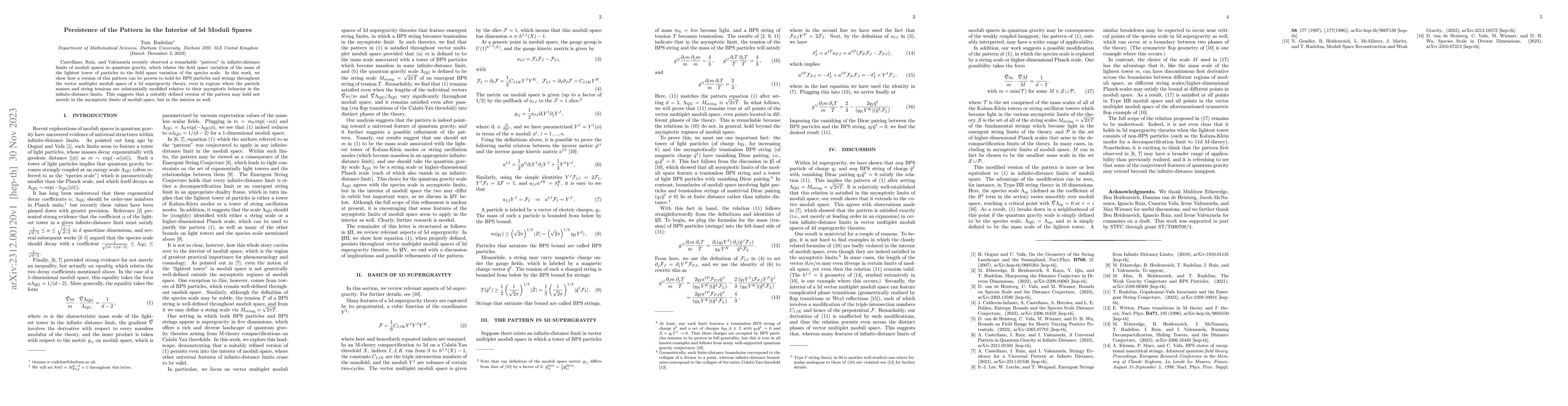 Thumbnail for Persistence of the Pattern in the Interior of 5d Moduli Spaces