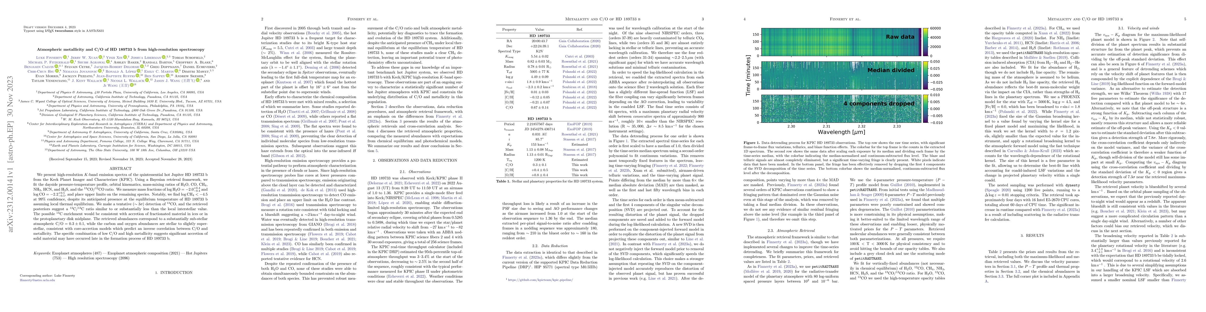 Thumbnail for Atmospheric metallicity and C/O of HD 189733 b from high-resolution
  spectroscopy