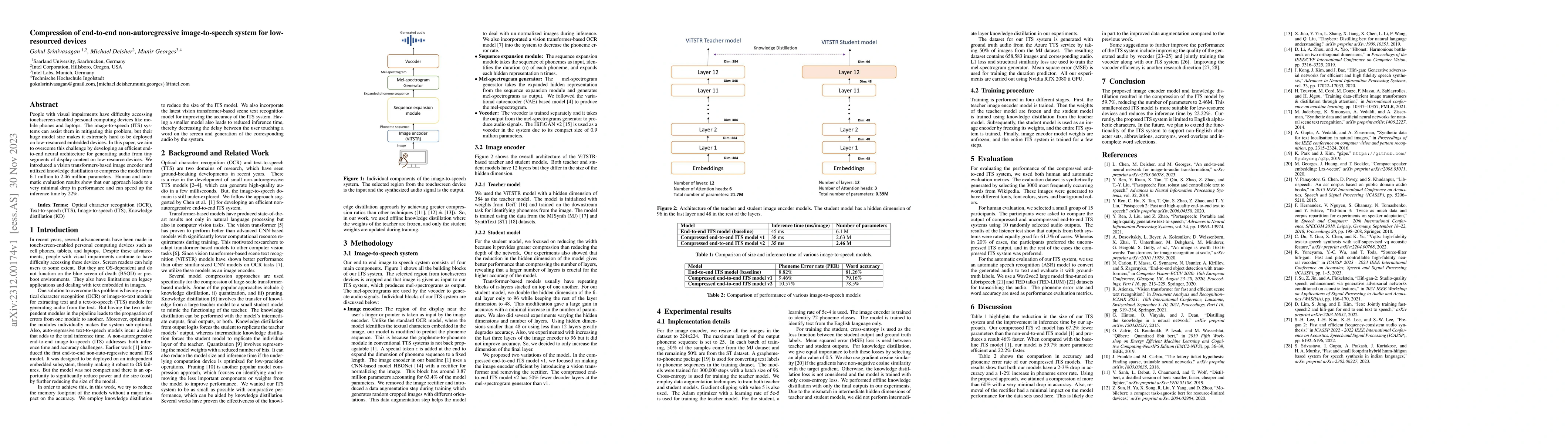 Thumbnail for Compression of end-to-end non-autoregressive image-to-speech system for
  low-resourced devices