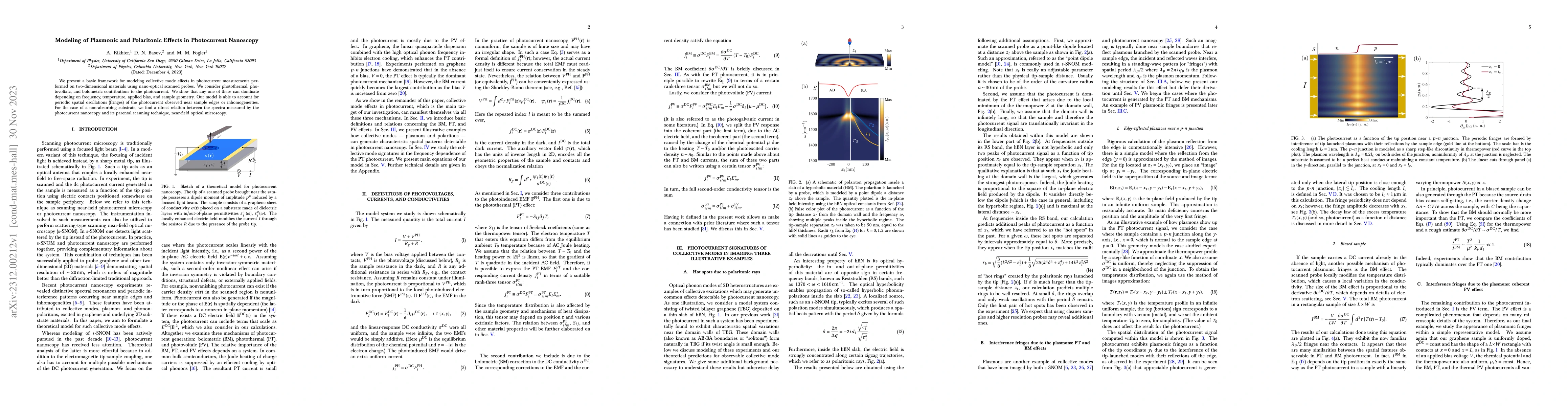 Thumbnail for Modeling of Plasmonic and Polaritonic Effects in Photocurrent Nanoscopy