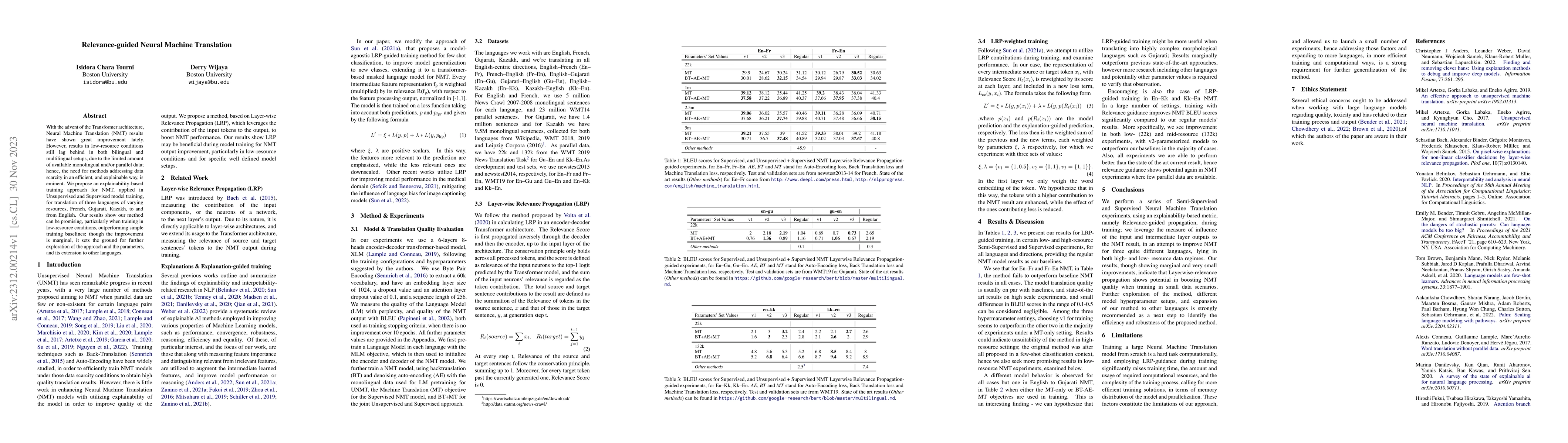 Thumbnail for Relevance-guided Neural Machine Translation