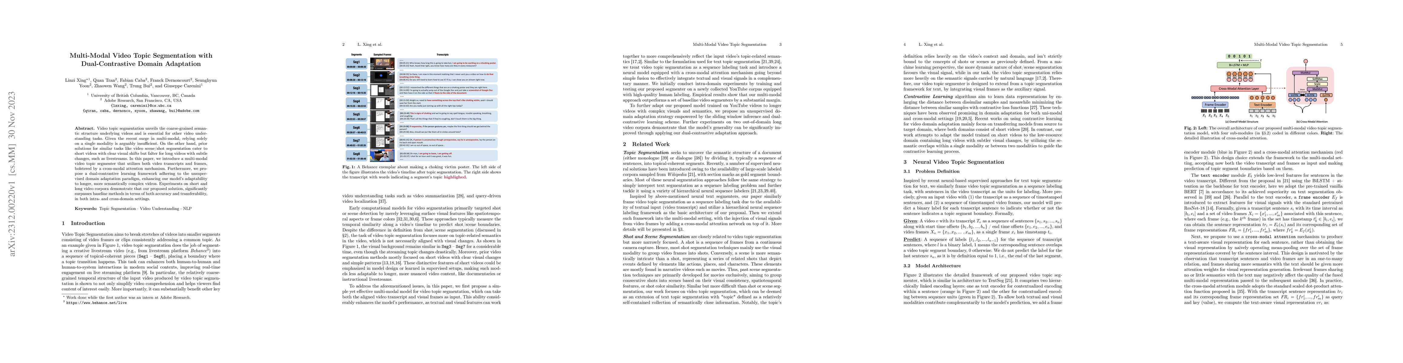 Thumbnail for Multi-Modal Video Topic Segmentation with Dual-Contrastive Domain
  Adaptation