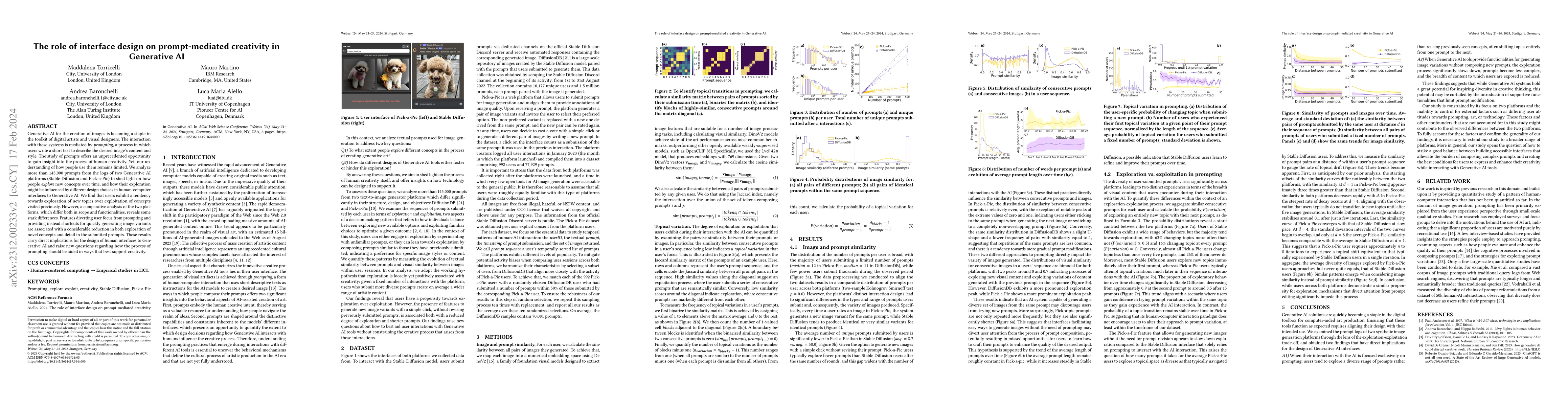 Thumbnail for The role of interface design on prompt-mediated creativity in Generative
  AI