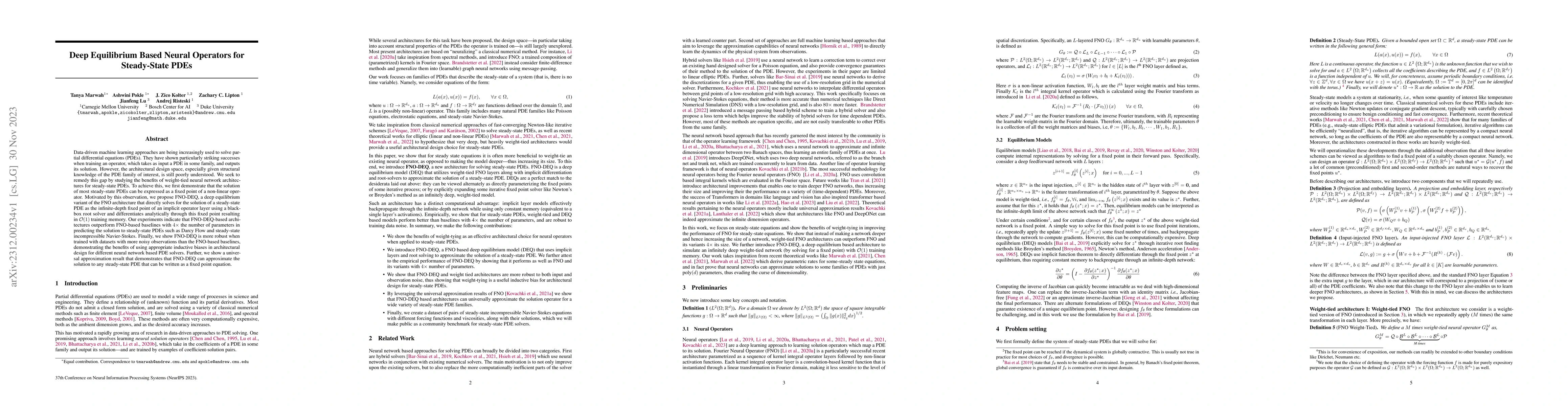 Thumbnail for Deep Equilibrium Based Neural Operators for Steady-State PDEs