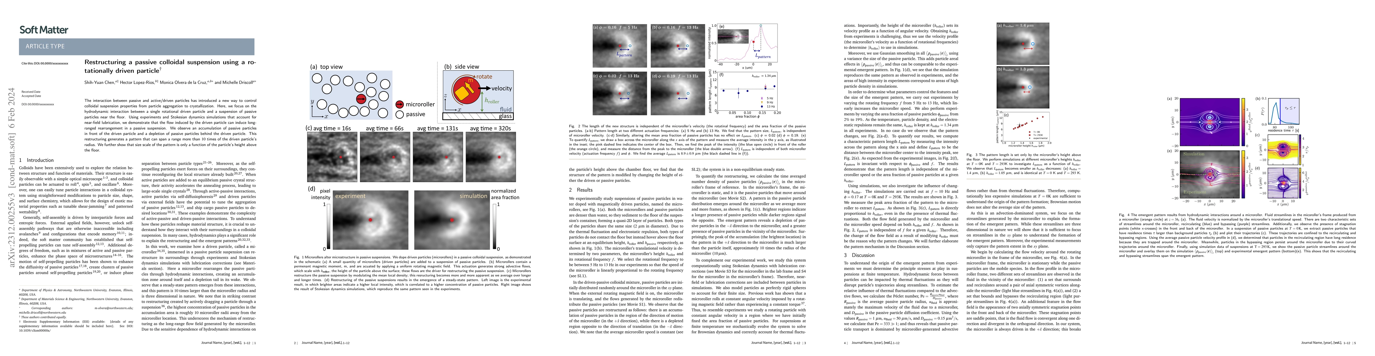 Thumbnail for Restructuring a passive colloidal suspension using a rotationally driven
  particle