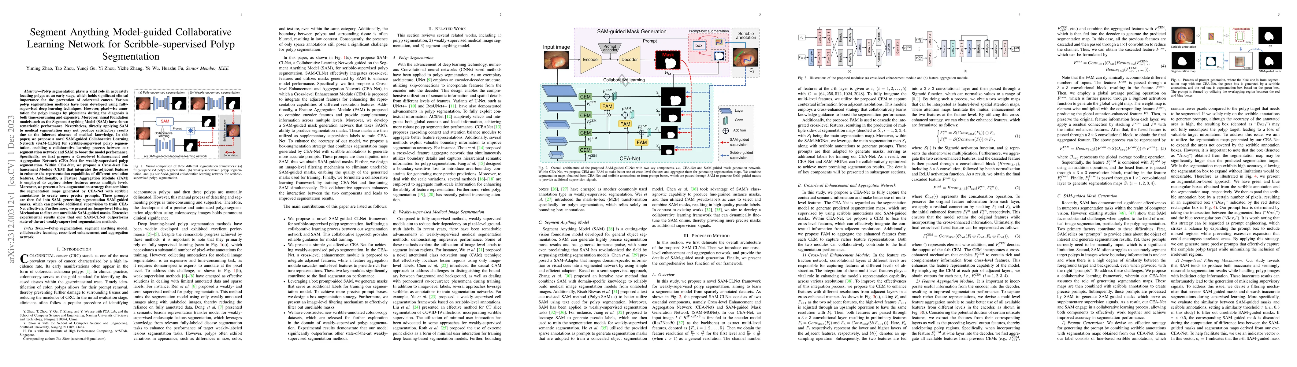 Thumbnail for Segment Anything Model-guided Collaborative Learning Network for
  Scribble-supervised Polyp Segmentation