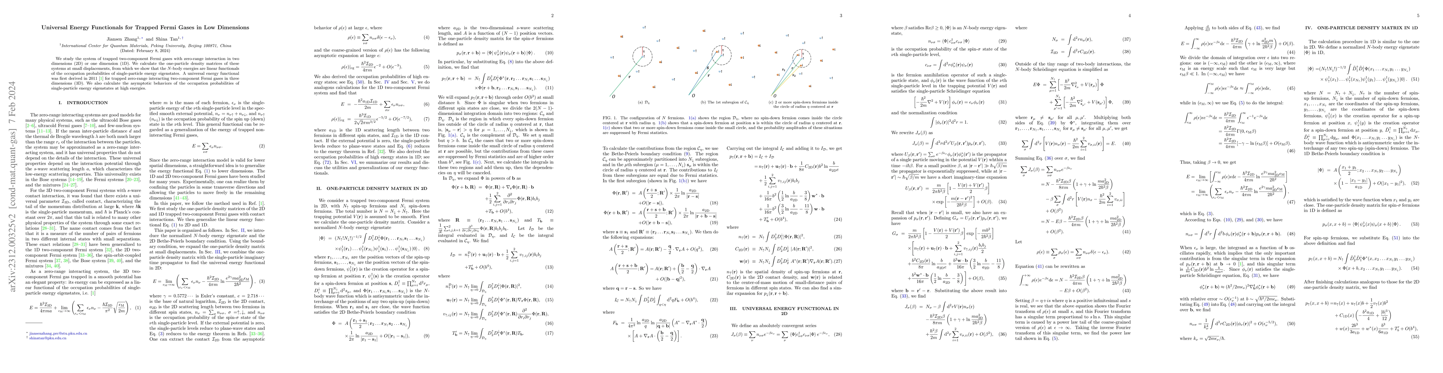 Thumbnail for Universal Energy Functionals for Trapped Fermi Gases in Low Dimensions