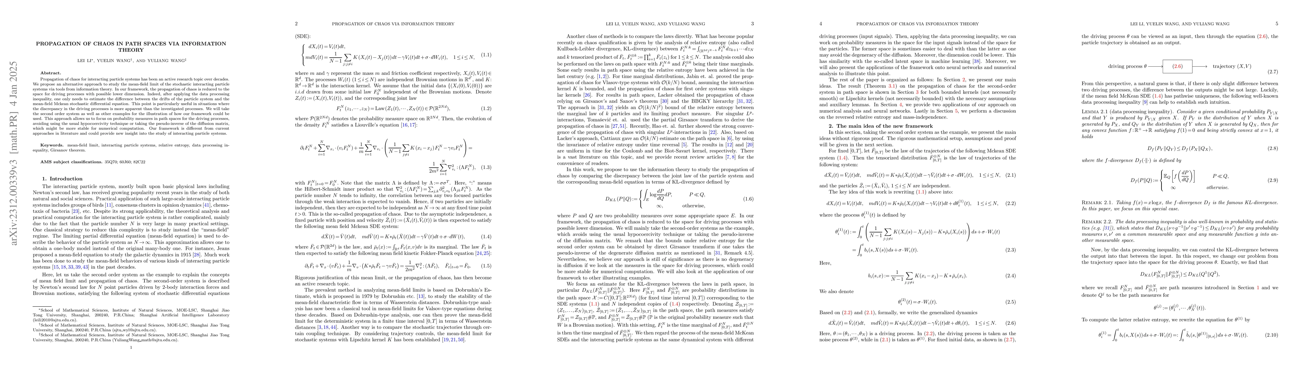 Thumbnail for Propagation of chaos in path spaces via information theory
