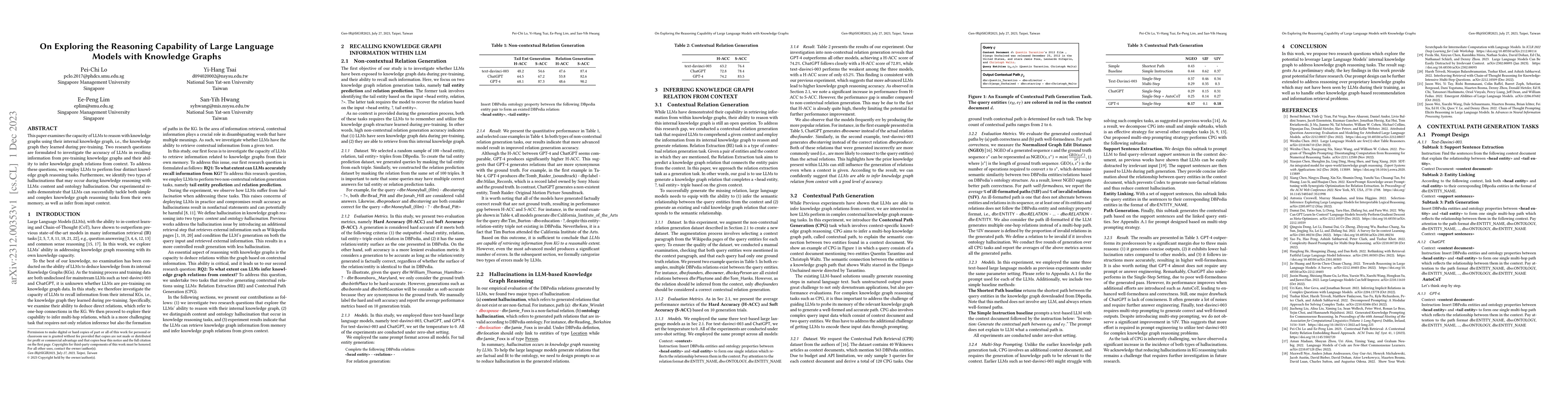 Thumbnail for On Exploring the Reasoning Capability of Large Language Models with
  Knowledge Graphs