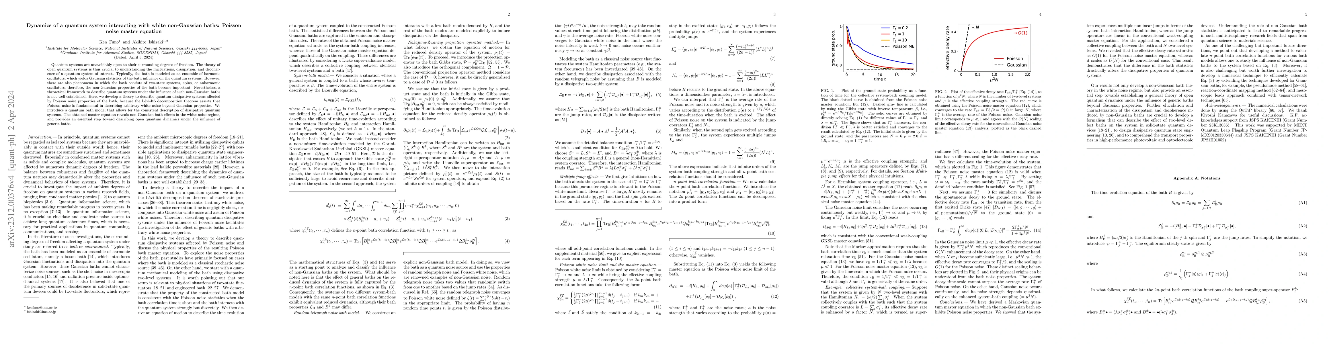 Thumbnail for Dynamics of a quantum system interacting with white non-Gaussian baths:
  Poisson noise master equation