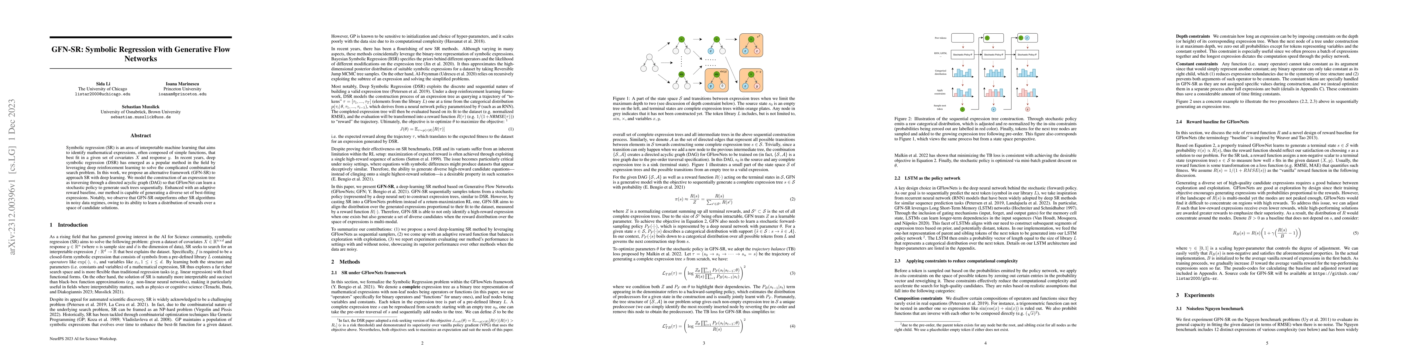Thumbnail for GFN-SR: Symbolic Regression with Generative Flow Networks