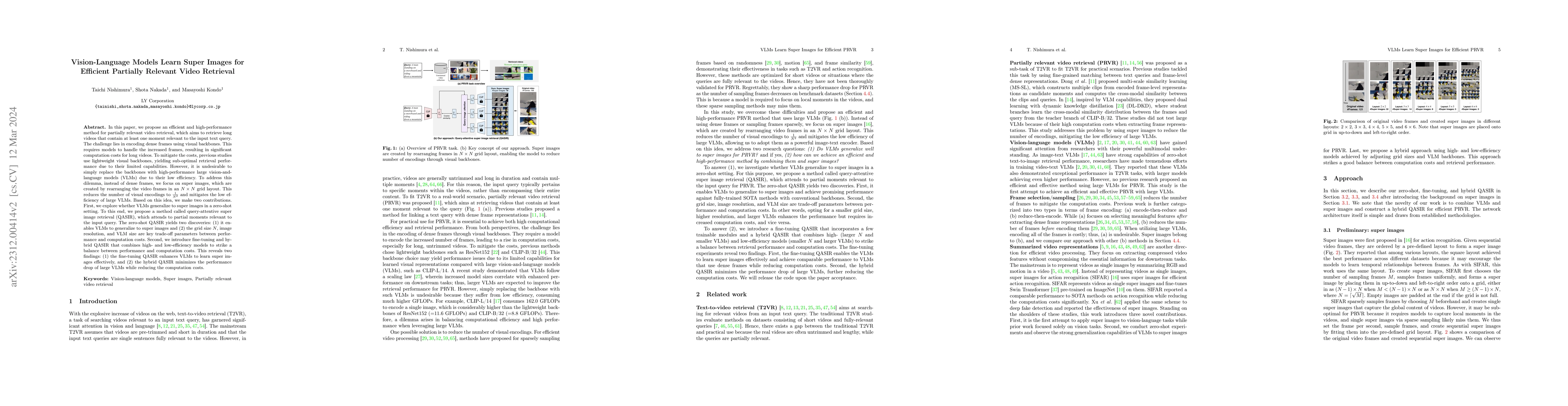 Thumbnail for Vision-Language Models Learn Super Images for Efficient Partially
  Relevant Video Retrieval
