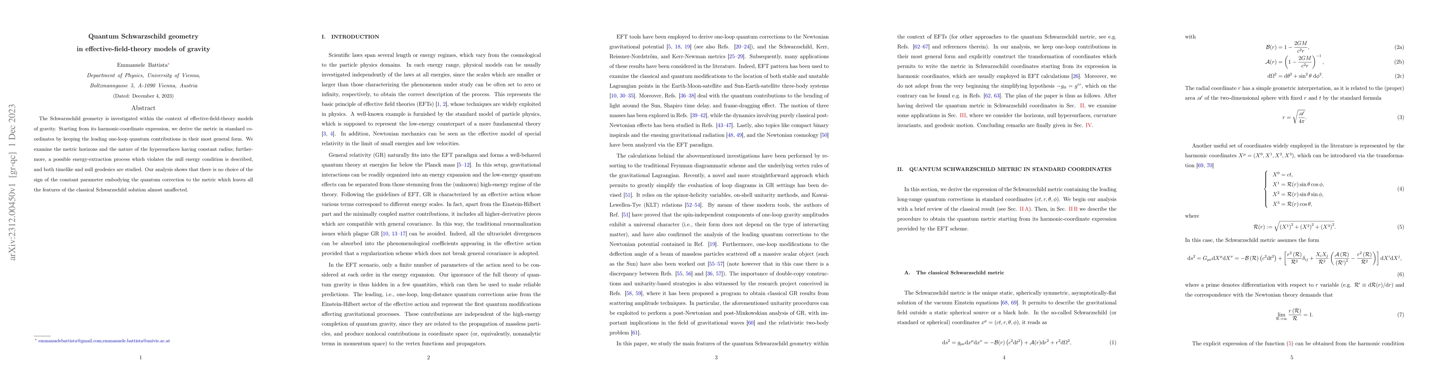 Thumbnail for Quantum Schwarzschild geometry in effective-field-theory models of
  gravity