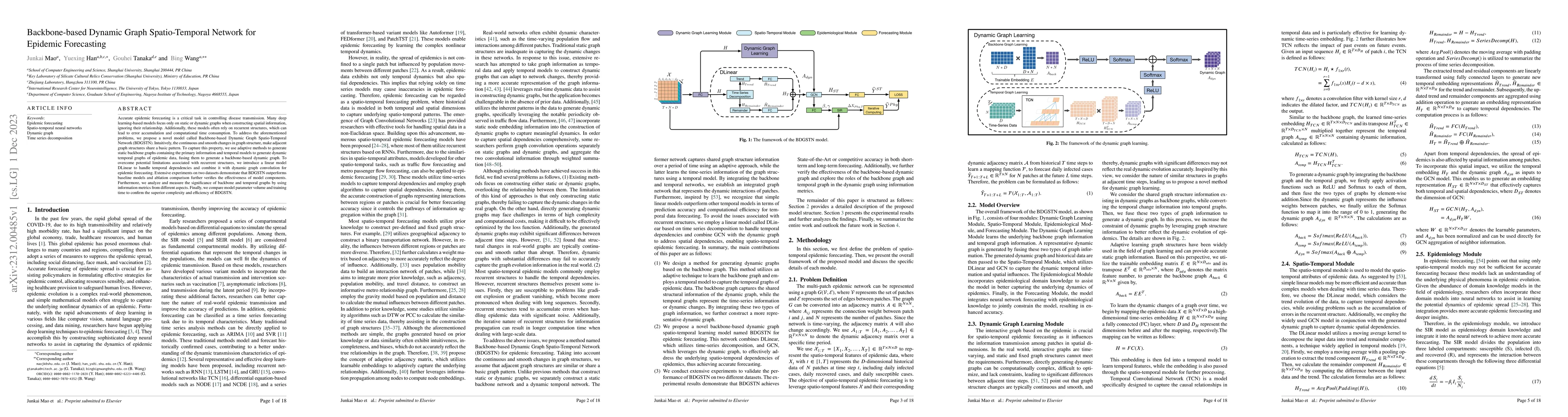 Thumbnail for Backbone-based Dynamic Graph Spatio-Temporal Network for Epidemic
  Forecasting