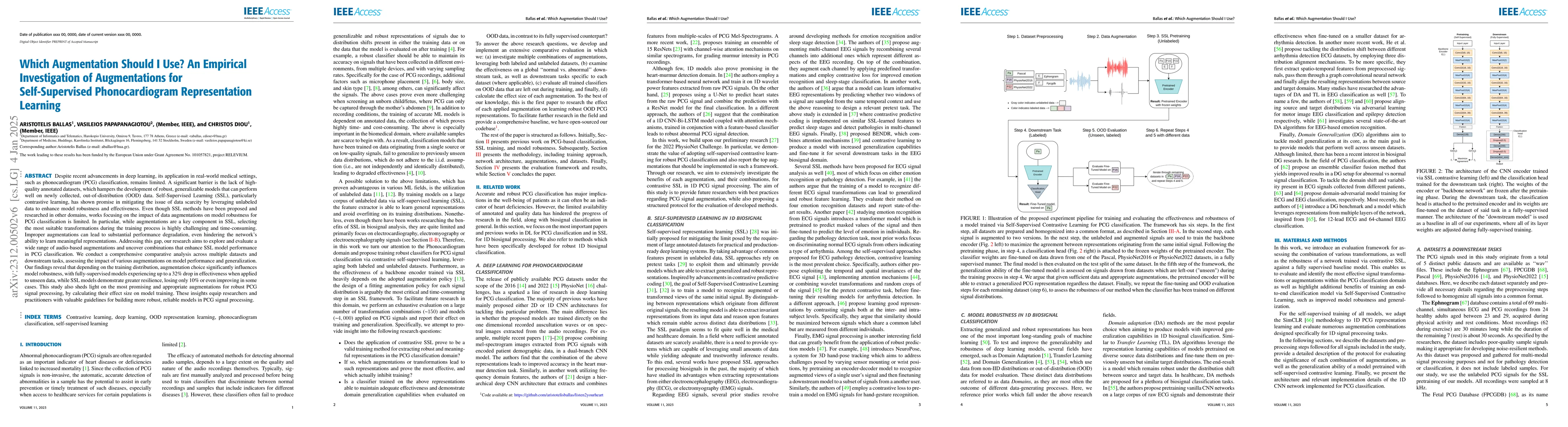 Thumbnail for Which Augmentation Should I Use? An Empirical Investigation of
  Augmentations for Self-Supervised Phonocardiogram Representation Learning
