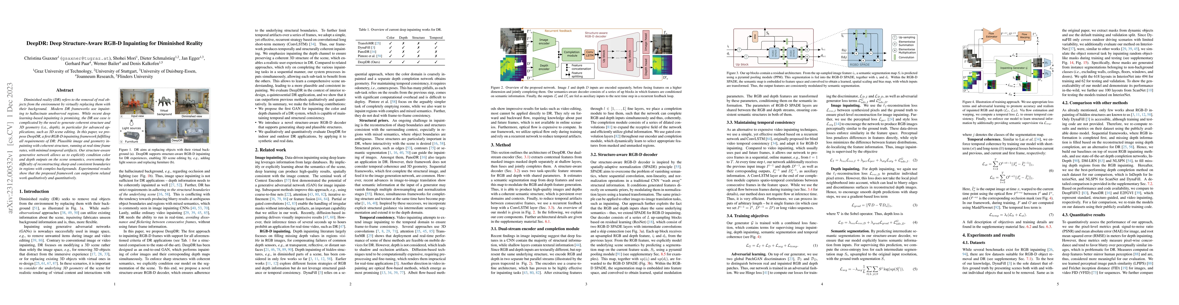 Thumbnail for DeepDR: Deep Structure-Aware RGB-D Inpainting for Diminished Reality