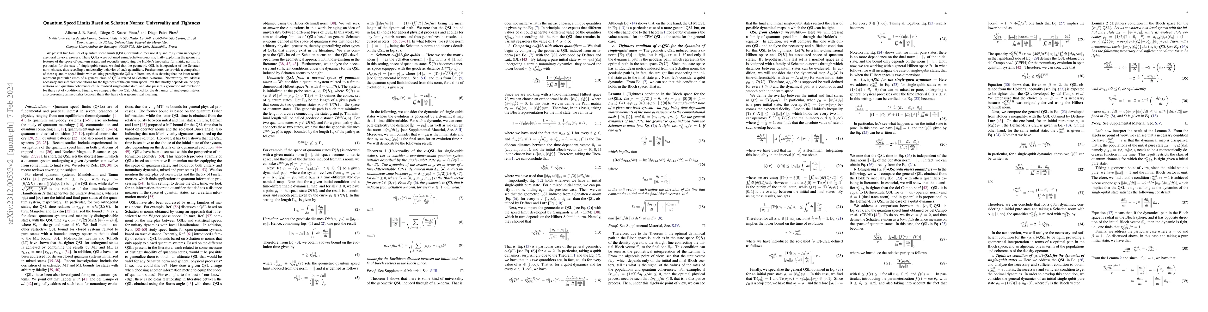 Thumbnail for Quantum Speed Limits Based on Schatten Norms: Universality and Tightness