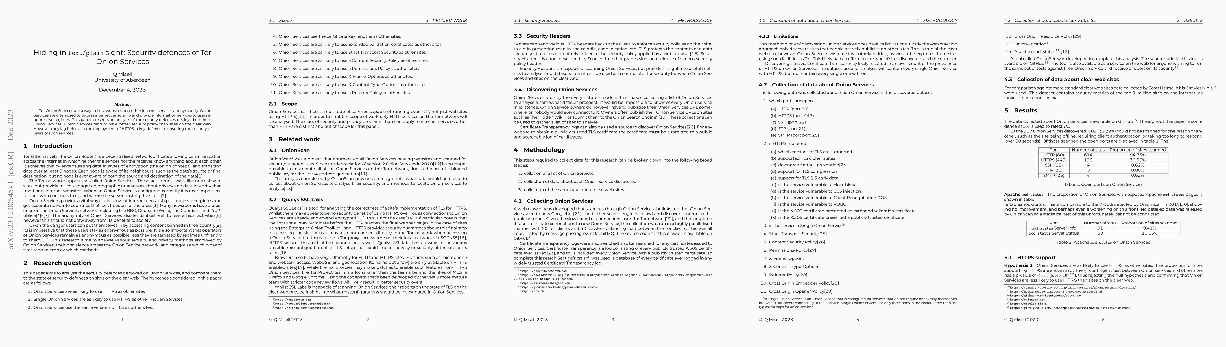 Thumbnail for Hiding in text/plain sight: Security defences of Tor Onion Services