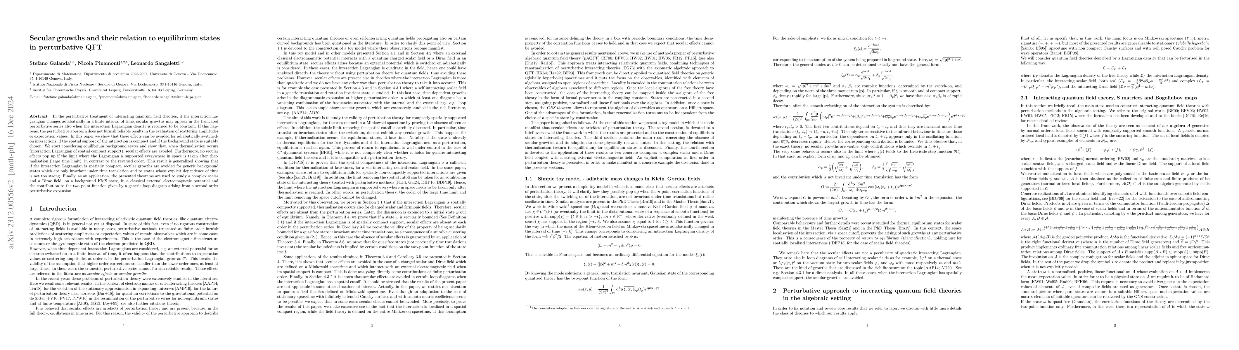 Thumbnail for Secular growths and their relation to equilibrium states in perturbative
  QFT