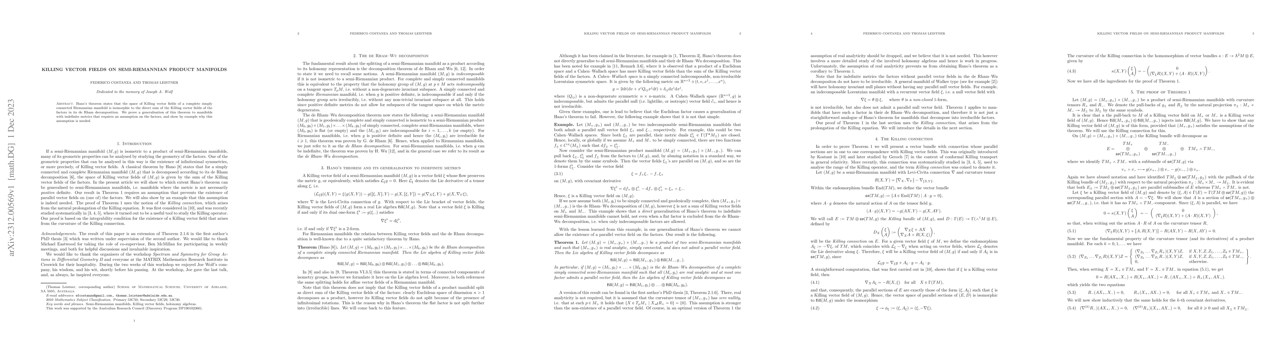 Thumbnail for Killing vector fields on semi-Riemannian product manifolds