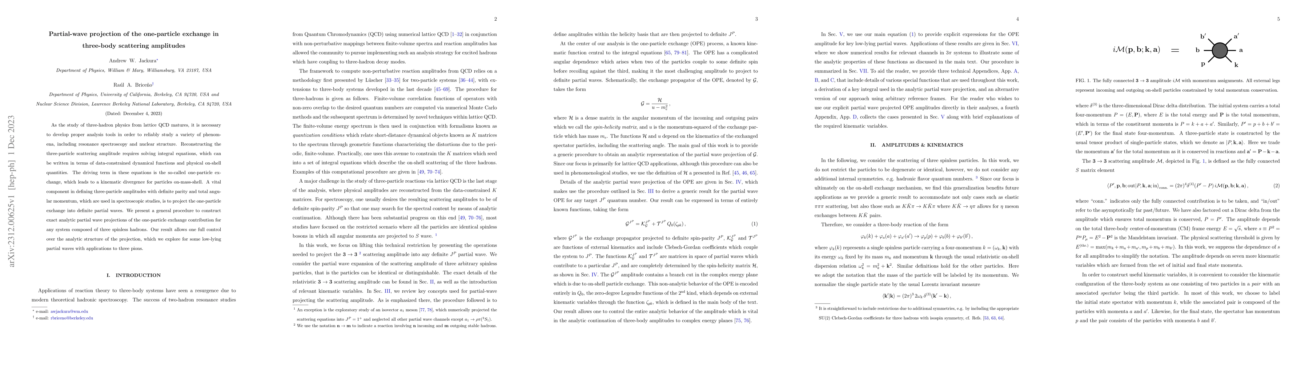 Thumbnail for Partial-wave projection of the one-particle exchange in three-body
  scattering amplitudes