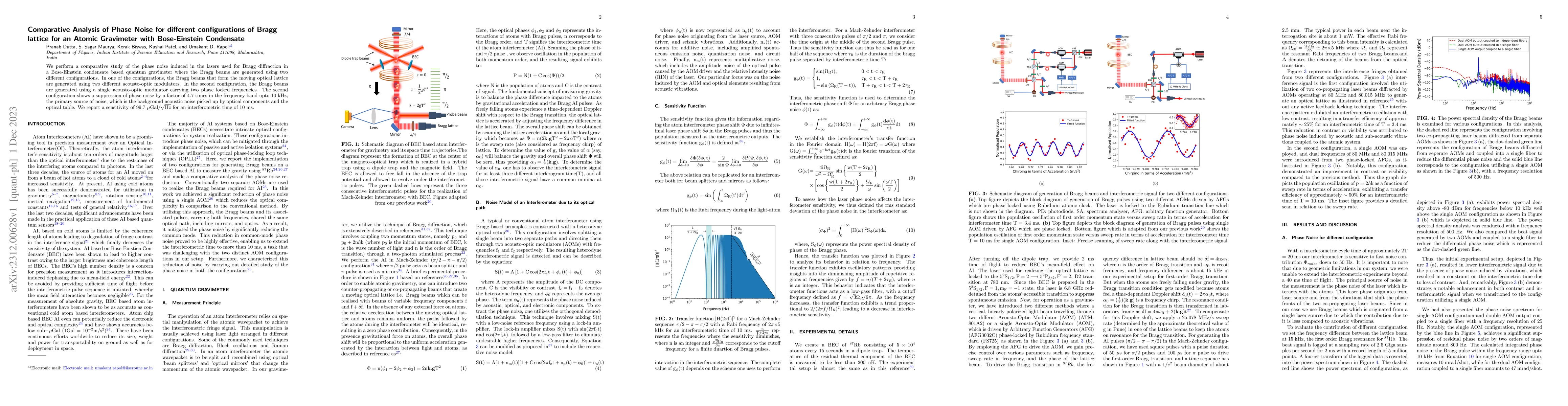 Thumbnail for Comparative Analysis of Phase Noise for different configurations of
  Bragg lattice for an Atomic Gravimeter with Bose-Einstein Condensate