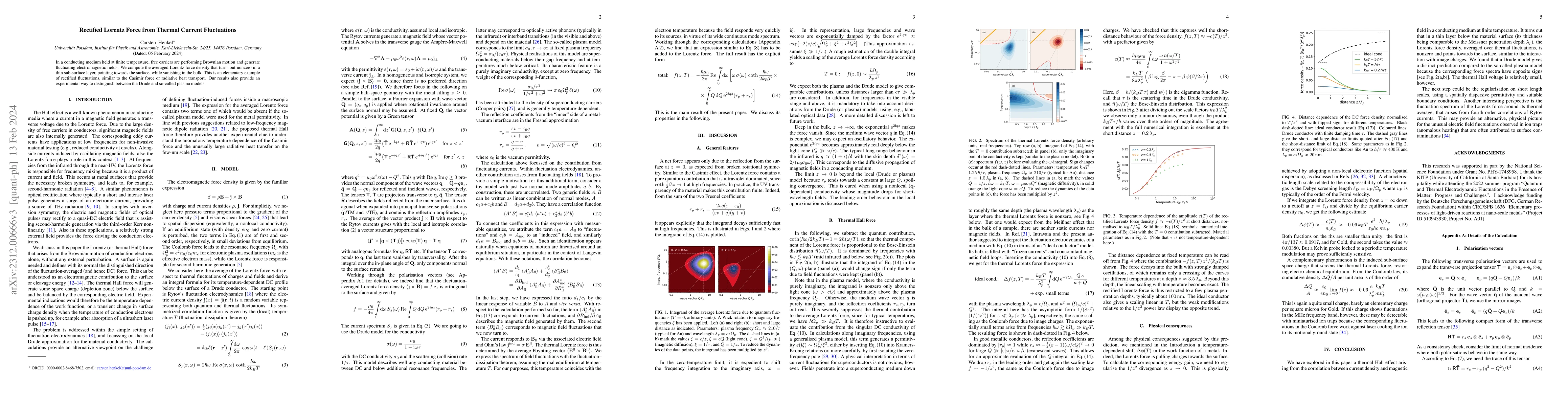 Thumbnail for Rectified Lorentz Force from Thermal Current Fluctuations