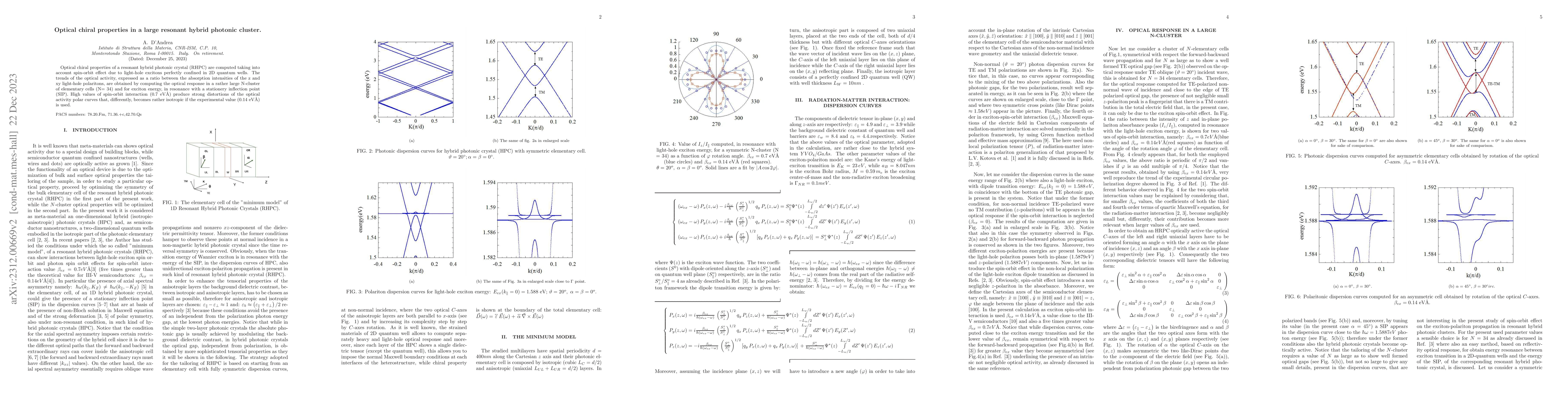 Thumbnail for Optical chiral properties in a large resonant hybrid photonic cluster