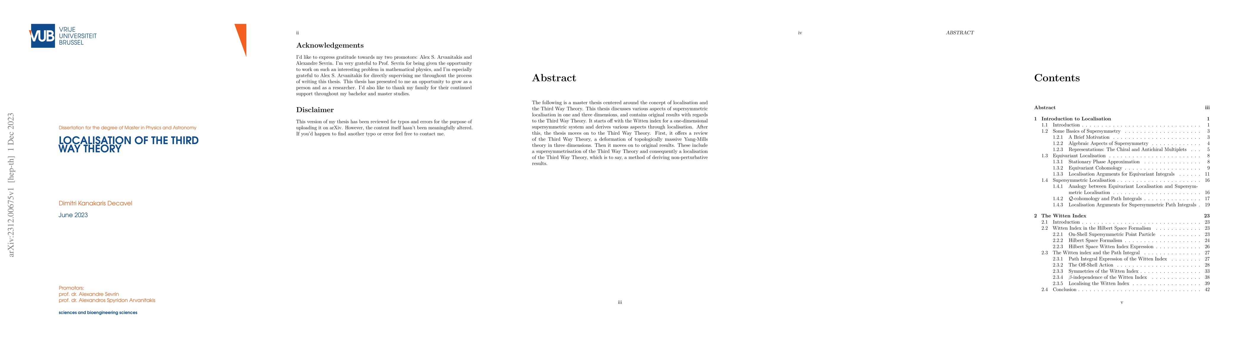 Thumbnail for Localisation of the Third Way Theory