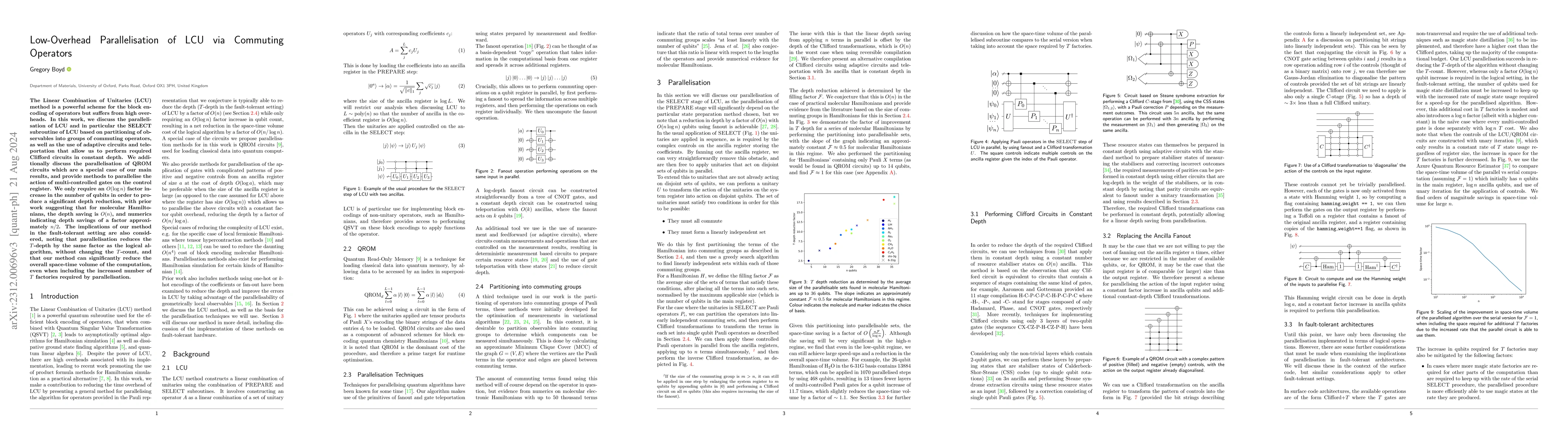Thumbnail for Low-Overhead Parallelisation of LCU via Commuting Operators