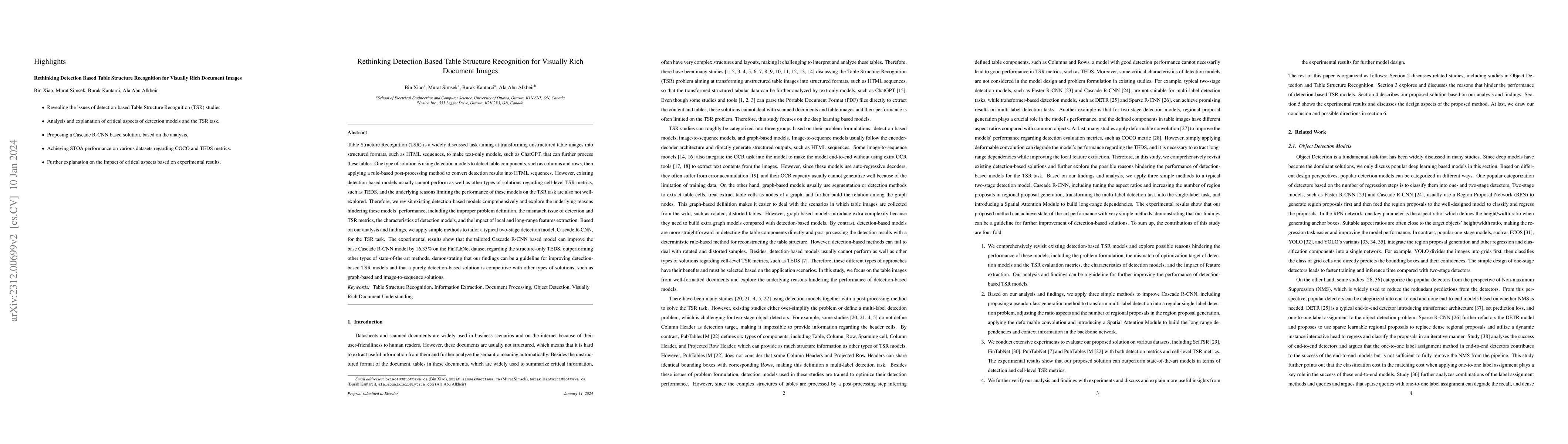 Thumbnail for Rethinking Detection Based Table Structure Recognition for Visually Rich
  Document Images