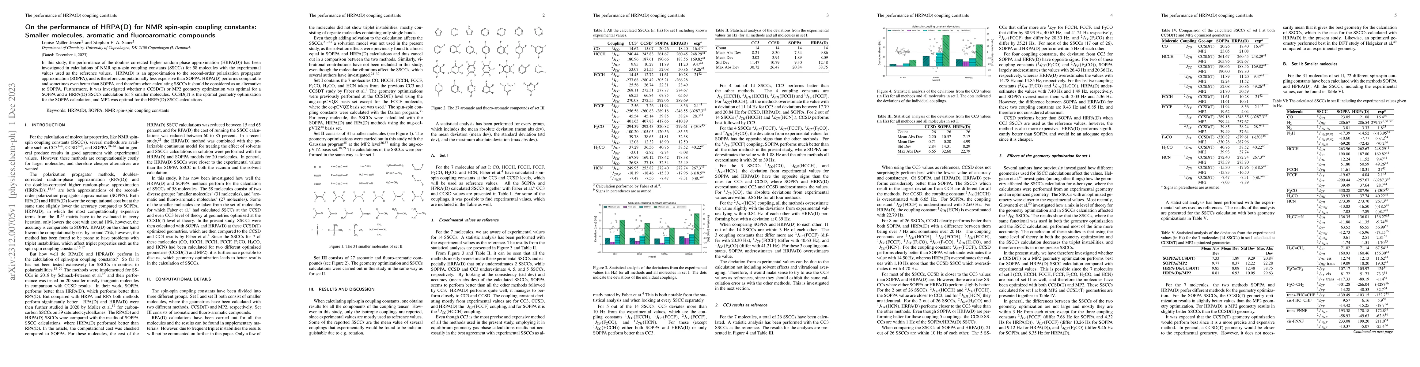Thumbnail for On the performance of HRPA(D) for NMR spin-spin coupling constants:
  Smaller molecules, aromatic and fluoroaromatic compounds