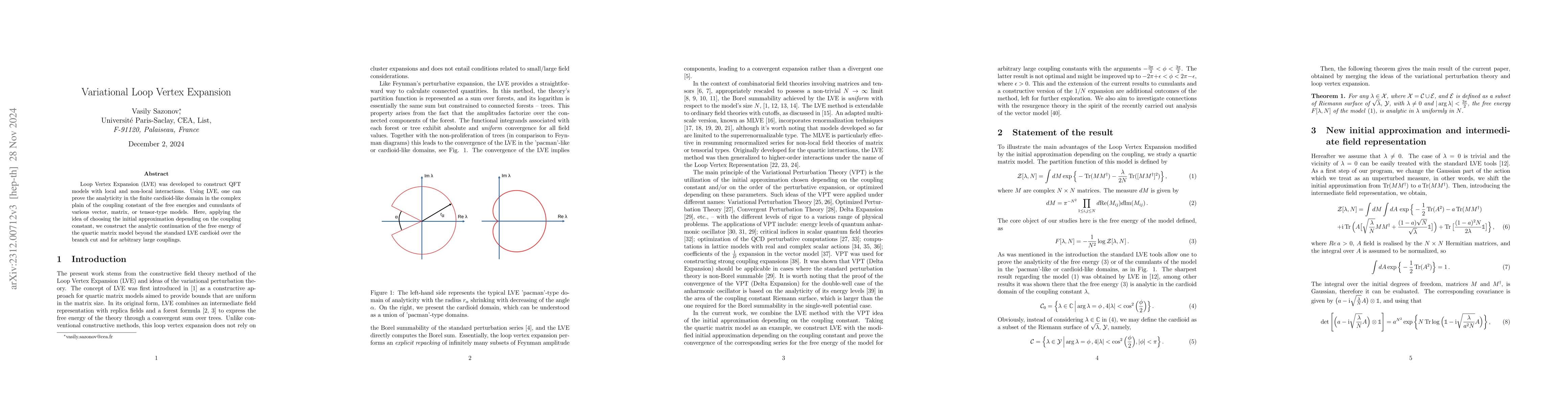 Thumbnail for Variational Loop Vertex Expansion