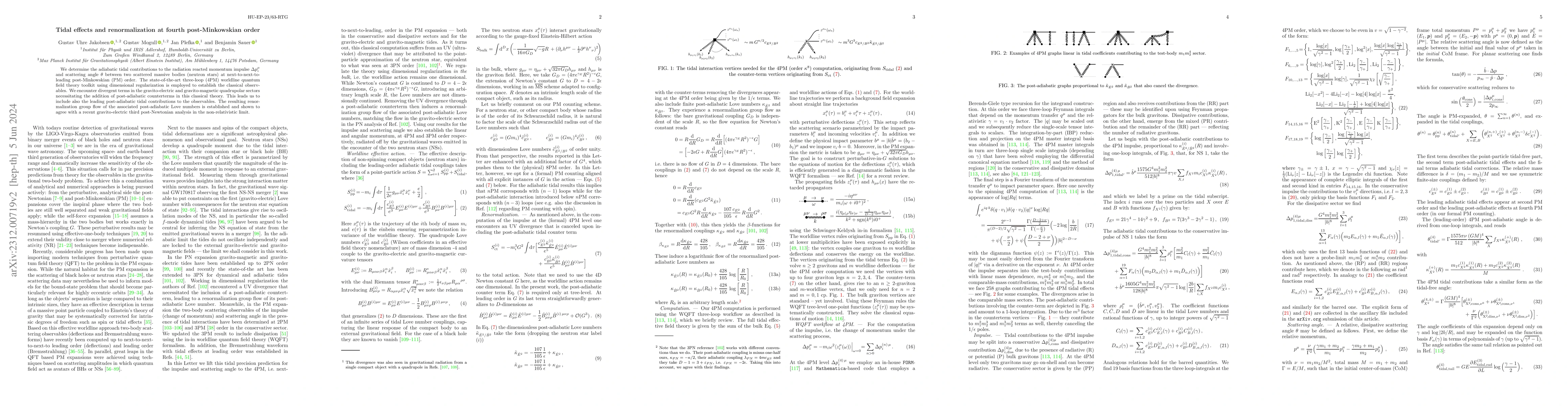 Thumbnail for Tidal effects and renormalization at fourth post-Minkowskian order