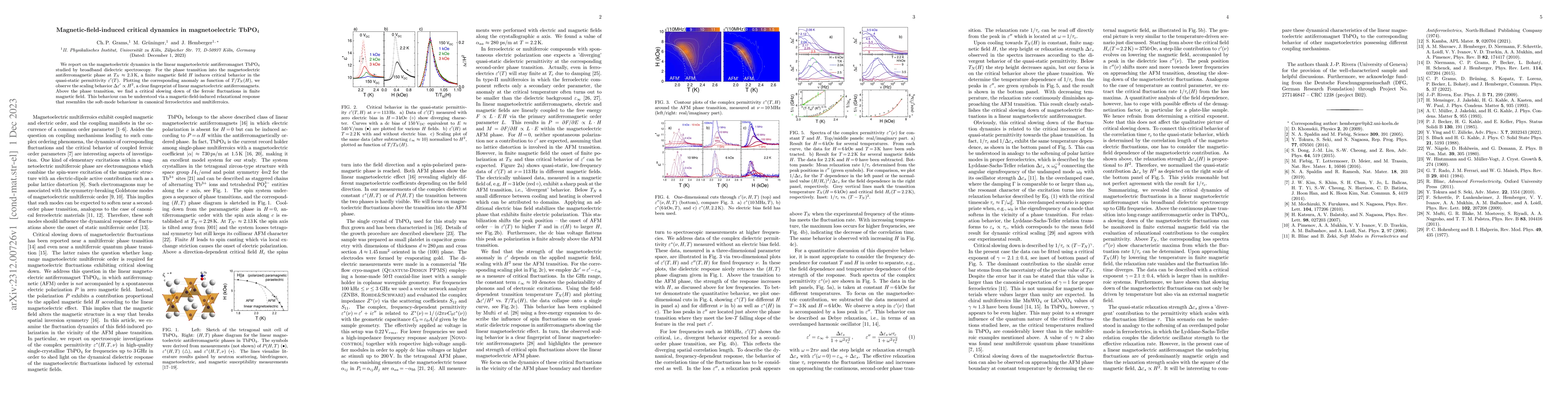 Thumbnail for Magnetic-field-induced critical dynamics in magnetoelectric TbPO$_4$