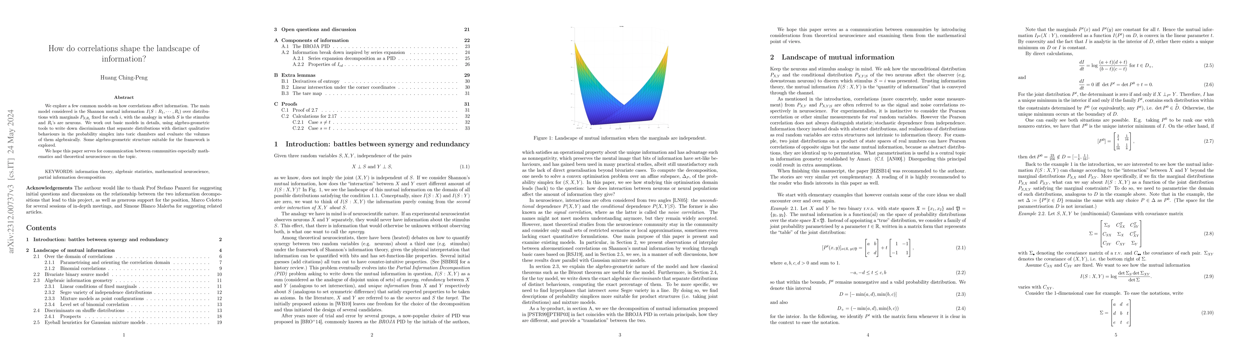 Thumbnail for How do correlations shape the landscape of information?