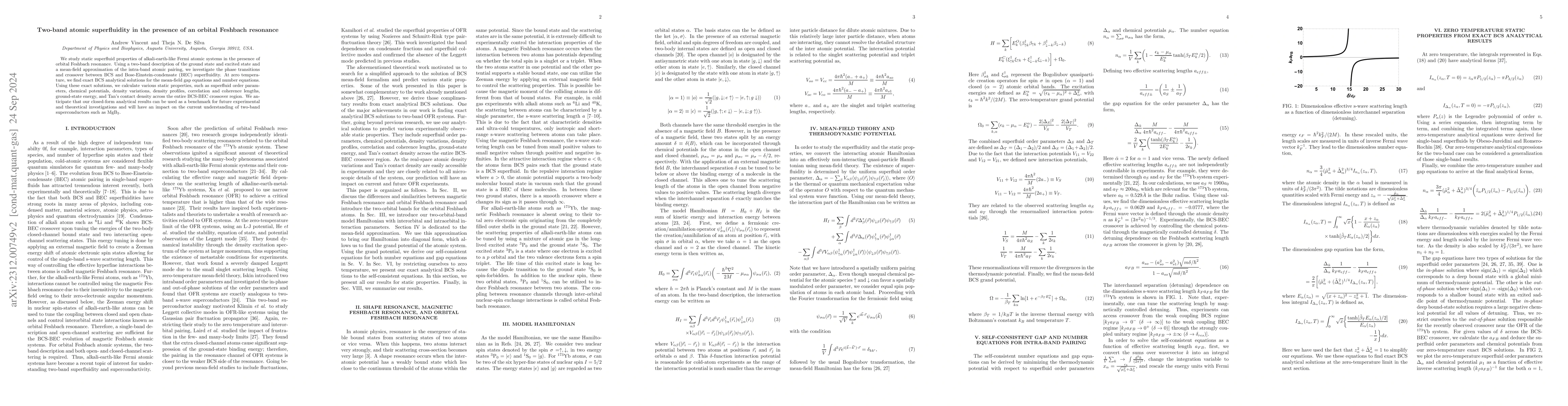 Thumbnail for Two band atomic superfluidity in the presence of orbital Feshbach
  resonance