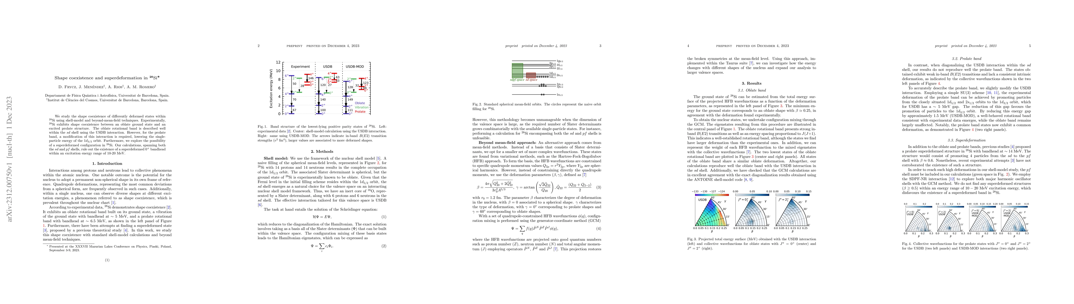 Thumbnail for Shape coexistence and superdeformation in $^{28}$Si