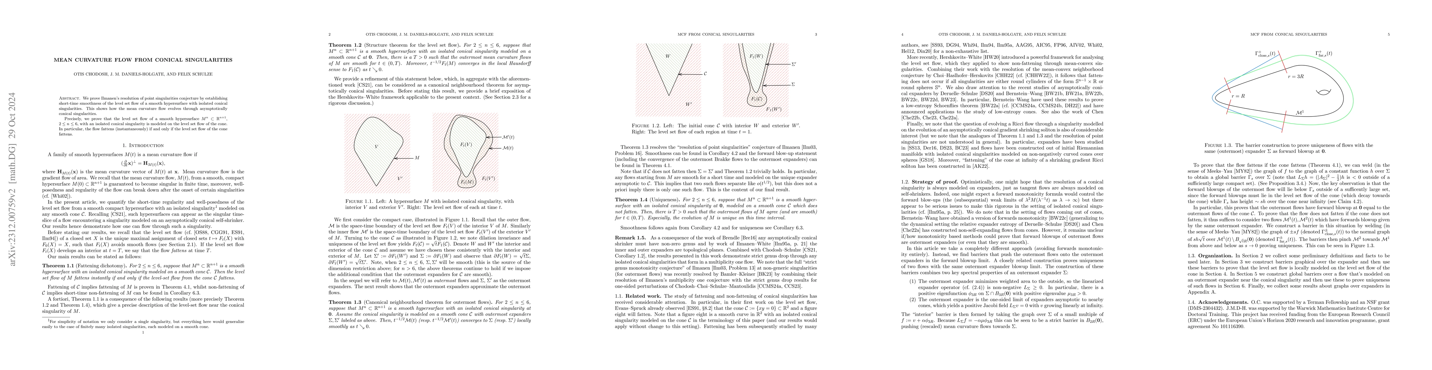 Thumbnail for Mean Curvature Flow from Conical Singularities