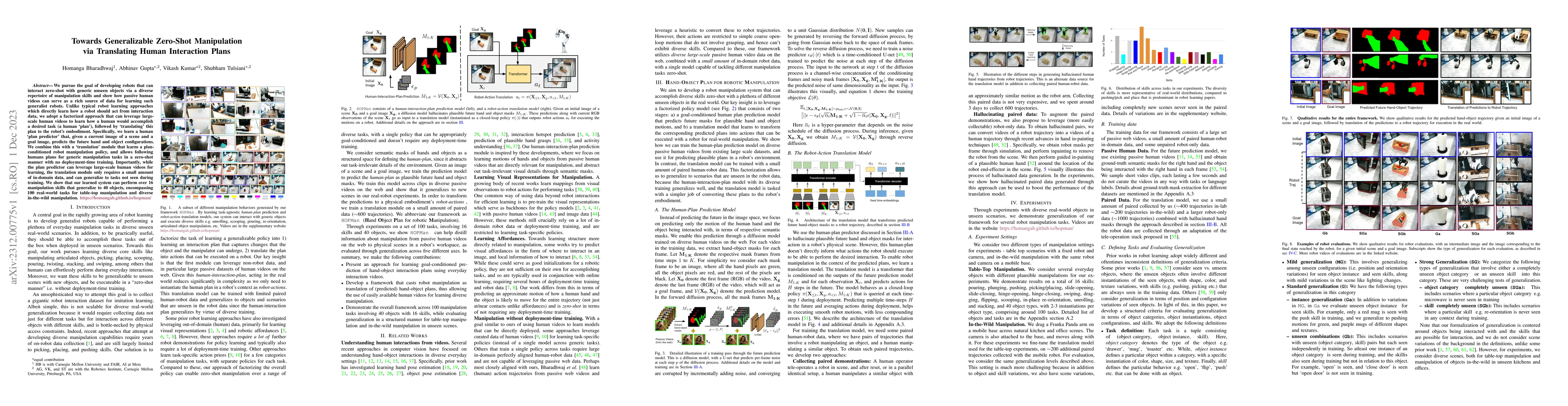 Thumbnail for Towards Generalizable Zero-Shot Manipulation via Translating Human
  Interaction Plans
