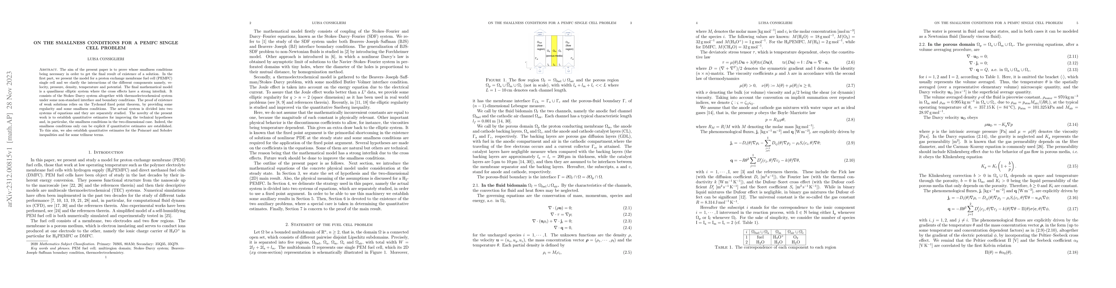 Thumbnail for On the smallness conditions for a PEMFC single cell problem