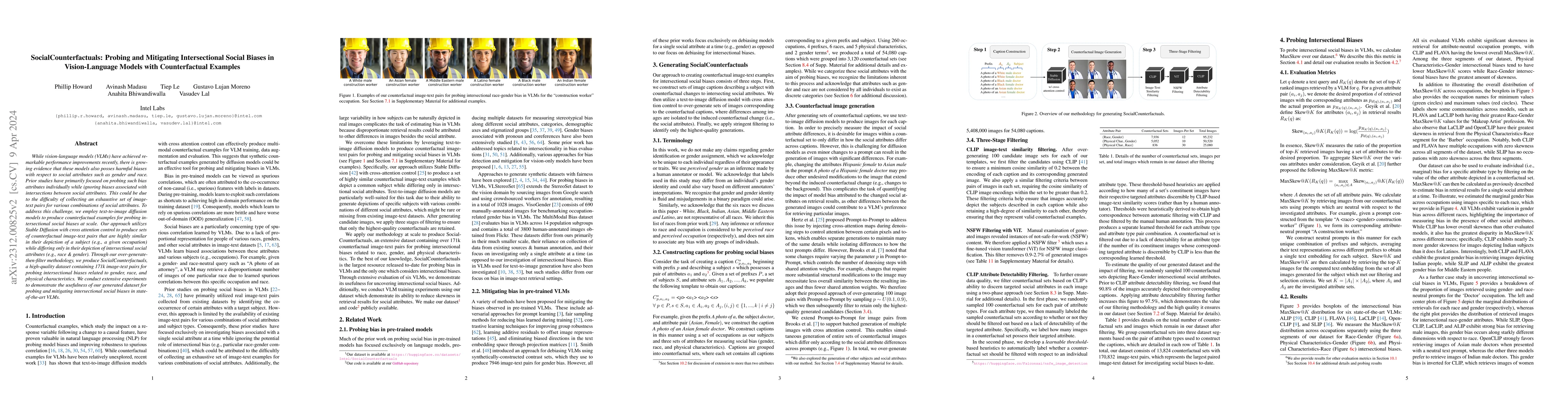 Thumbnail for SocialCounterfactuals: Probing and Mitigating Intersectional Social
  Biases in Vision-Language Models with Counterfactual Examples