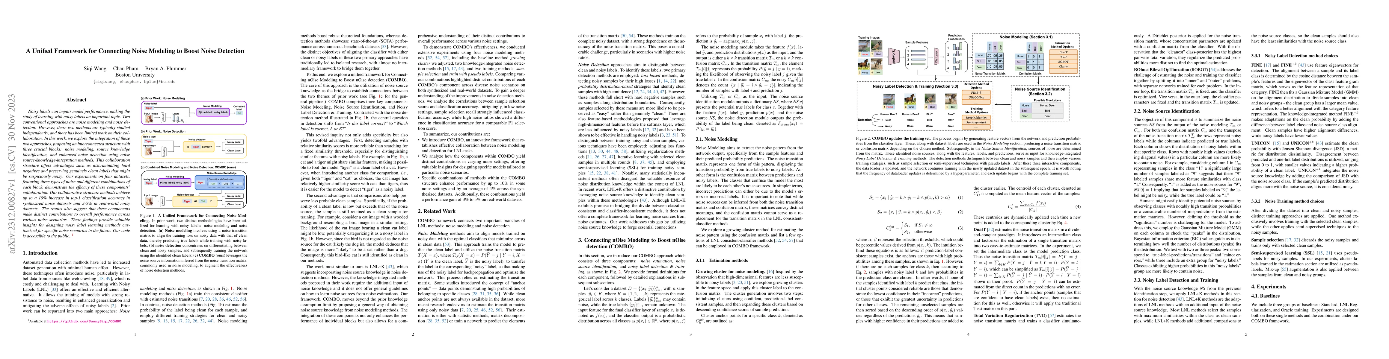 Thumbnail for A Unified Framework for Connecting Noise Modeling to Boost Noise
  Detection