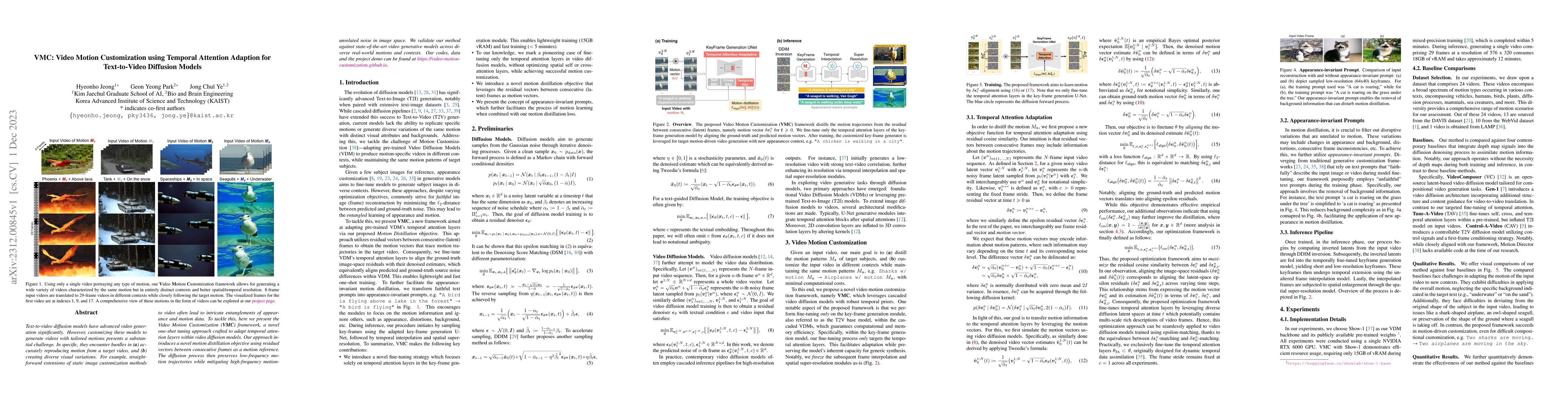 Thumbnail for VMC: Video Motion Customization using Temporal Attention Adaption for
  Text-to-Video Diffusion Models