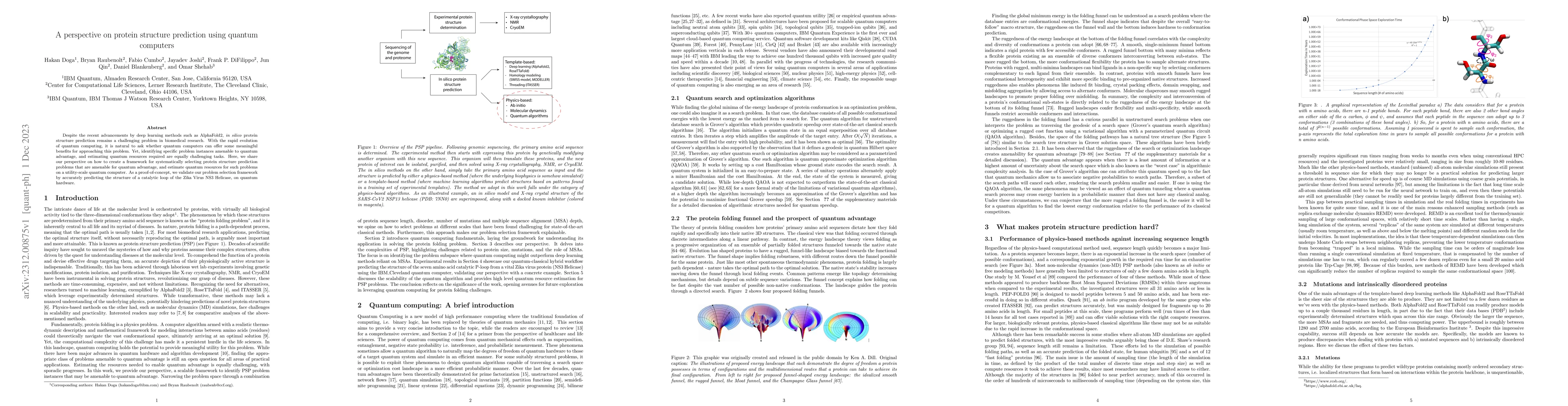 Thumbnail for A perspective on protein structure prediction using quantum computers