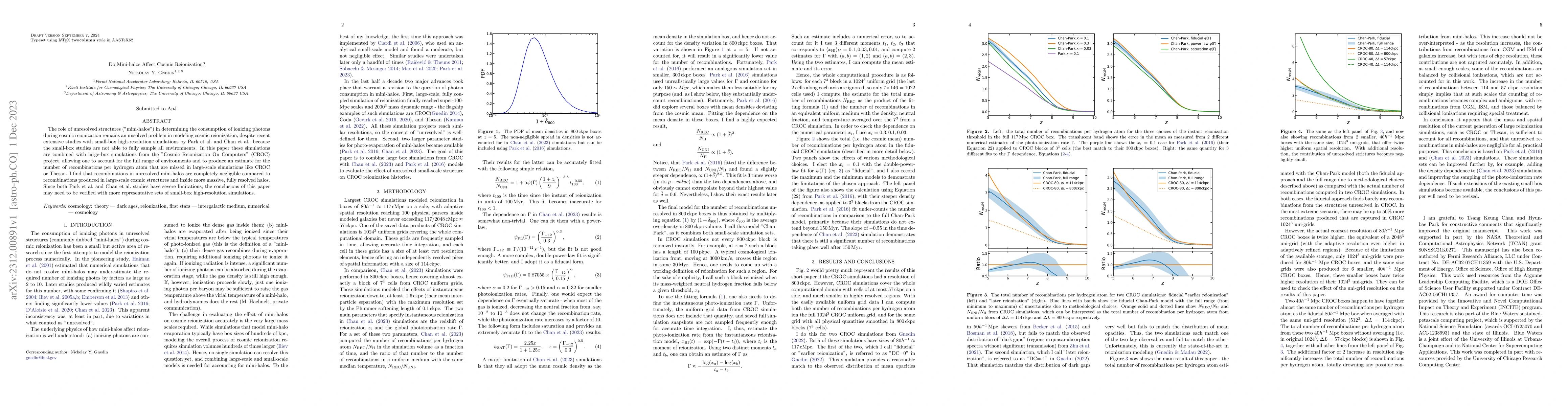 Thumbnail for Do Mini-halos Affect Cosmic Reionization?
