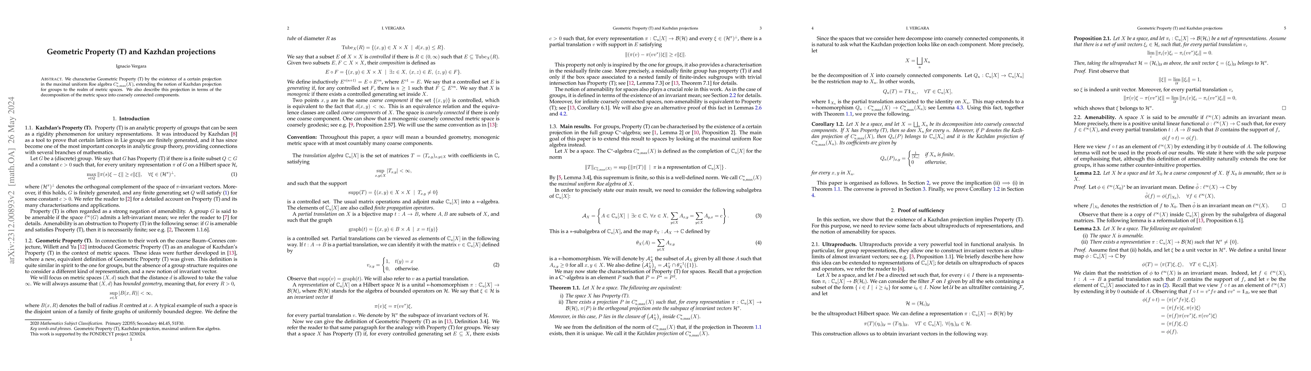 Thumbnail for Geometric Property (T) and Kazhdan projections